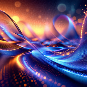 Colorful and abstract representation of a wave