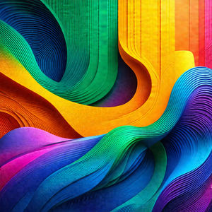 Vibrant and colorful artwork, likely a painting or a scul...