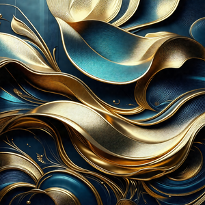 Large, intricate painting of a wave