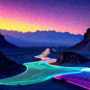 Beautiful sunset over a mountain range