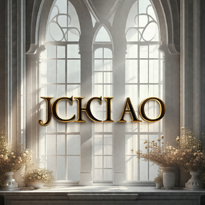 Beautifully designed stained glass window with a gold border