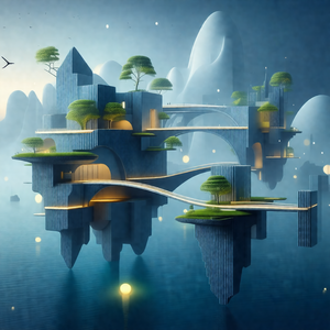 3d digital artwork of a futuristic cityscape
