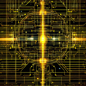 Close-up of a computer circuit board, featuring a large n...
