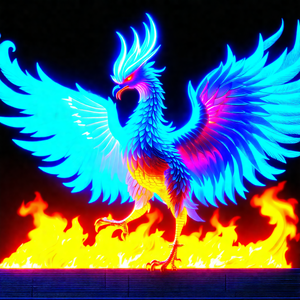 Large, colorful bird with a long neck and a blue and pink...