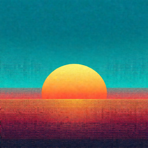 Beautiful sunset over a body of water, possibly an ocean