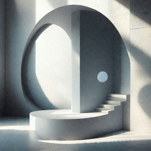 White circular structure with a hole in the center