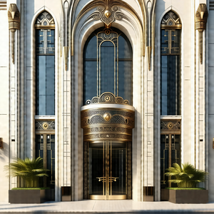 Large, ornate building with a grand entrance