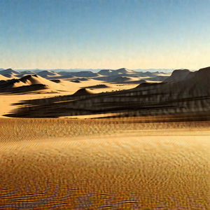 Vast desert landscape with a beautiful sunset in the back...