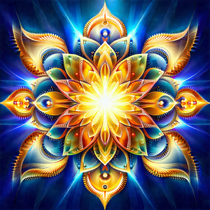 Vibrant and colorful flower with a yellow center