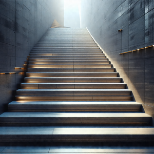 Staircase with a total of 14 steps