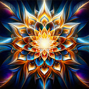 Vibrant and colorful flower, likely a sunflower, with a y...