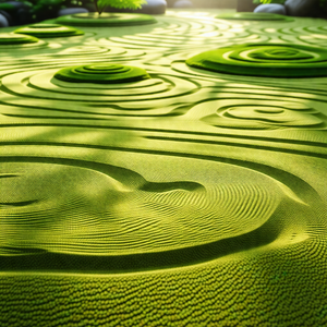 Lush green field with a variety of grassy hills and valleys