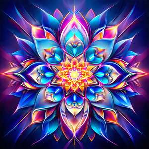 Vibrant and colorful flower, likely a sunflower, with a y...