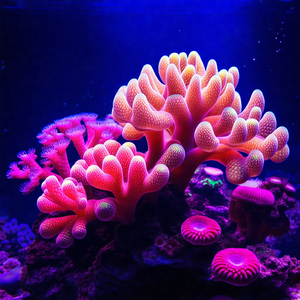 Vibrant coral reef with a variety of colorful coral and s...