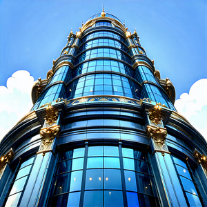 Urban Unreal Engine: Glass Office Tower With Ornate Details With Tall Building