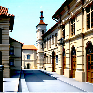 Urban Architectural Photography: Urban street with historic buildings