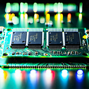 Tech Long Exposure Photography: Close-up of memory module