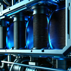 Tech Concept Art: Close-up of cooling system
