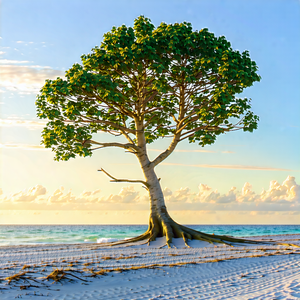 Nature Hdr Photography: Ancient tree in coastal environment