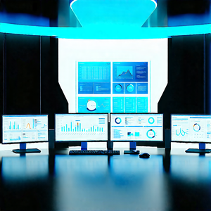 Tech Blender Artwork: Futuristic tech startup office
