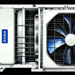 Tech Oil Painting: Close-up of cooling system