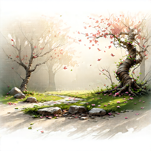 Lifestyle Pencil Sketch: Spring Gardening During Autumn With Image, There