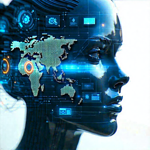 Tech Infographic Style: Digital transformation visualization