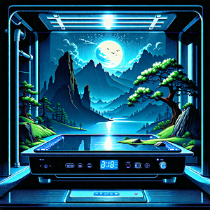Tech Linocut Print: Innovative Smart Appliance Design With Image, There