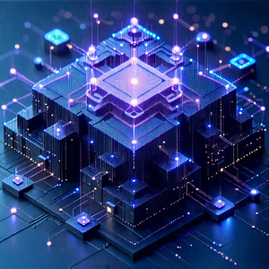 Tech Voxel Art: Blockchain network visualization