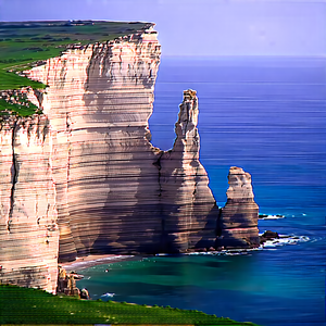 Nature Macro Photography: Coastal Cliff During Midday With Large Cliff