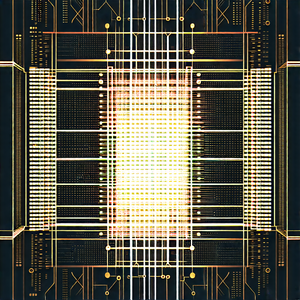 Tech Abstract Design: Close-up of sensor array