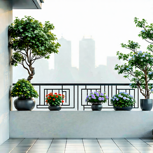 Lifestyle Minimalist Design: Balcony Garden With (minimalist:1.28) Decor With Balcony Variety
