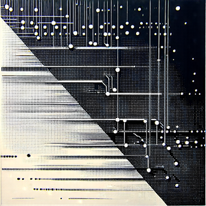 Tech Linocut Print: Close-up of sensor array