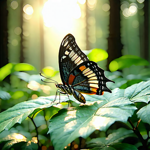 Nature Unreal Engine: Butterfly In Natural Habitat With Beautiful Butterfly