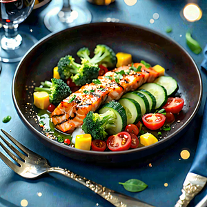 Lifestyle Vector Art: Farm-to-table Meal Prepared With Seasonal Produce With Dining Table
