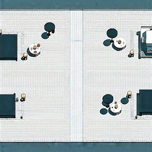 Urban Isometric Design: Urban Street With Cafes And Shops With Large Outdoor