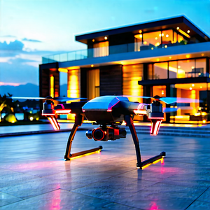 Tech Architectural Photography: Drone With Glowing Screen With Large Drone,