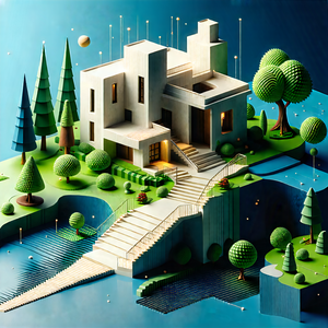 Tech Isometric Design: Digital Transformation Visualization With Model House,