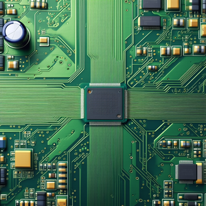 Tech Landscape Photography: Close-up of electronic circuit