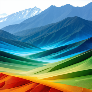 Nature Geometric Design: Aerial view of (mountain:1.19) range